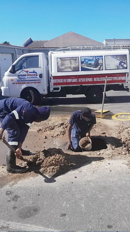 Divine Touch Plumbing team at work
